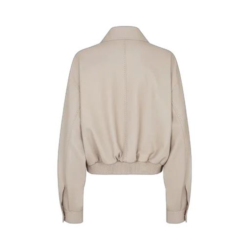 Oversized Leather Bomber Jacket
