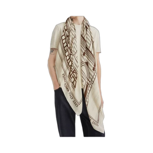 Logo Detailed Square Scarf