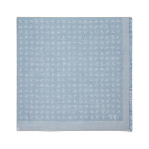 Ff Jacquard Frayed-Edge Scarf