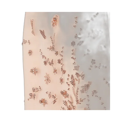 Floral Embellished Midi Tulle Skirt