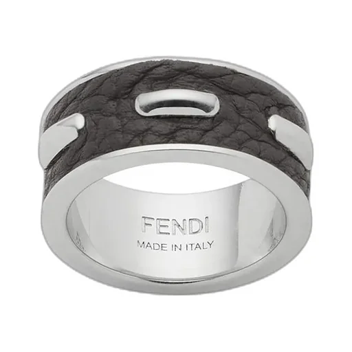 Leather And Silver Ring