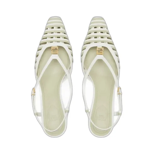 Ffold Low-Heeled Slingback Pumps