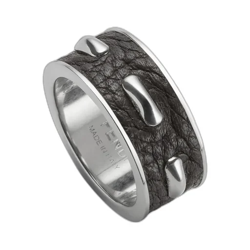 Leather And Silver Ring