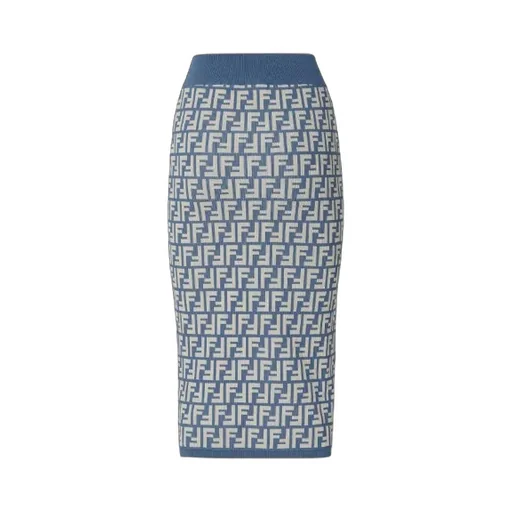 Ff Jacquard Midi Skirt