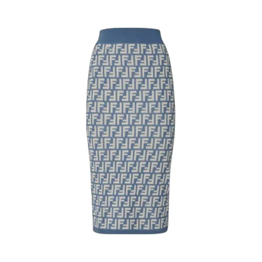 Ff Jacquard Midi Skirt