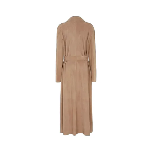 Belted Waist Wrap-Style Long Coat