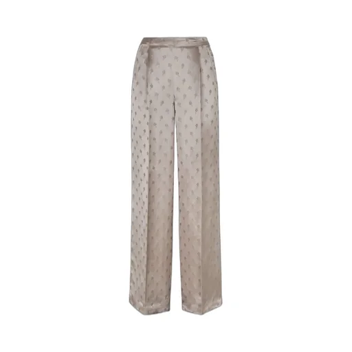 Flower Pattern Wide-Leg Trousers