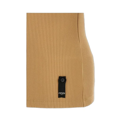 Logo Embroidered Ribbed Tank Top