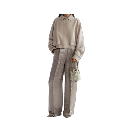 Flower Pattern Wide-Leg Trousers