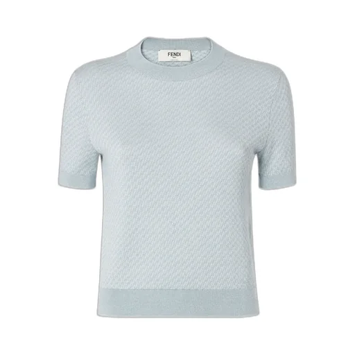 Short Sleeved Crewneck Knitted Jumper