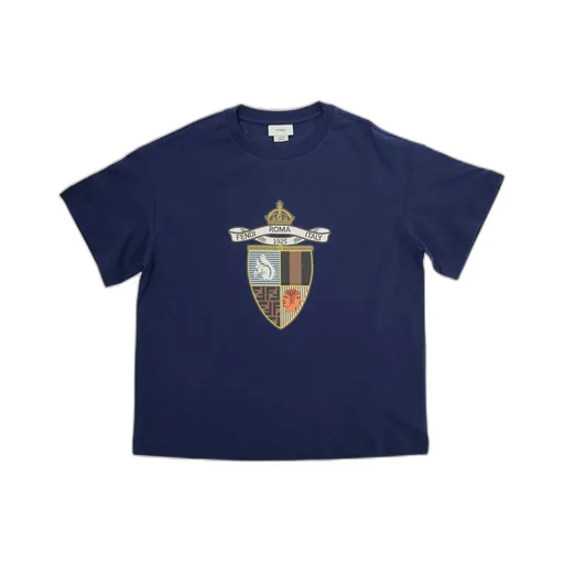 Crest Printed Crewneck T-Shirt