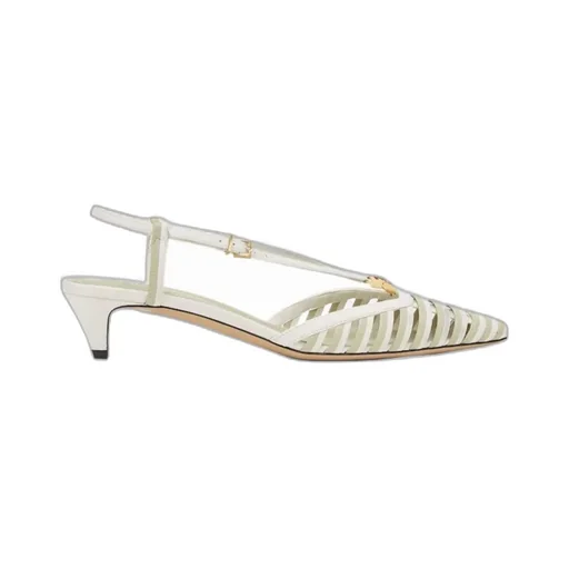 Ffold Low-Heeled Slingback Pumps