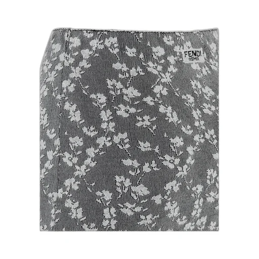 Floral Motif Layered Effect Midi Skirt