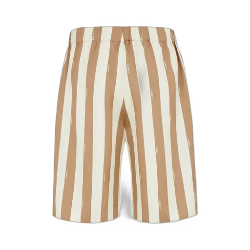 Elasticated Waistband Striped Bermuda Shorts