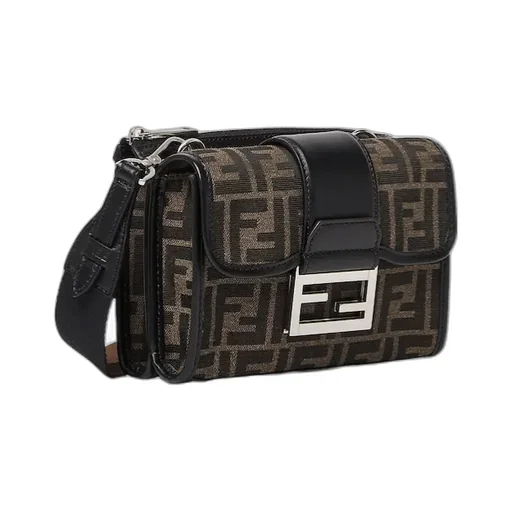 Double Baguette Ff Jacquard Shoulder Bag