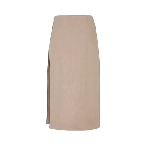 Straight-Cut Midi Skirt