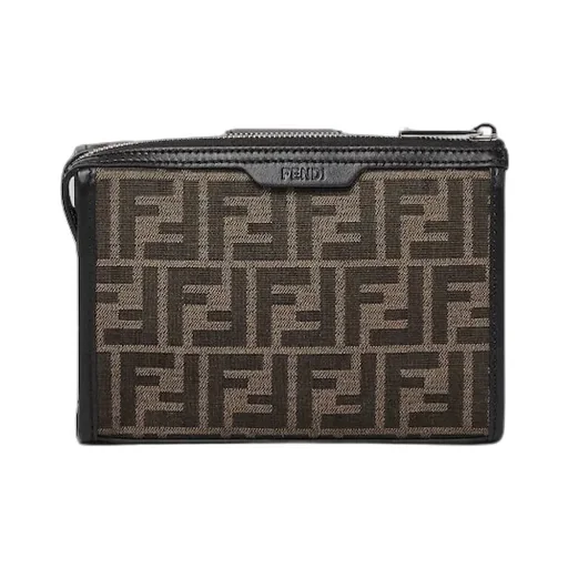 Double Baguette Ff Jacquard Shoulder Bag