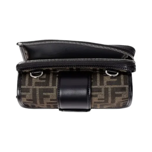 Double Baguette Ff Jacquard Shoulder Bag