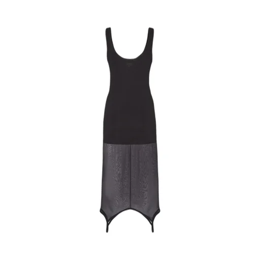 Asymmetric Hem Sleeveless Long Dress