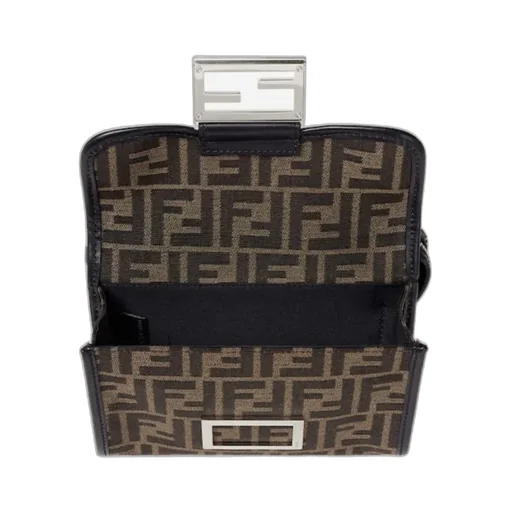 Double Baguette Ff Jacquard Shoulder Bag