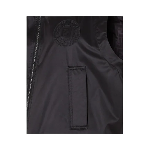 High-Neck Hooded Drawstring Gilet