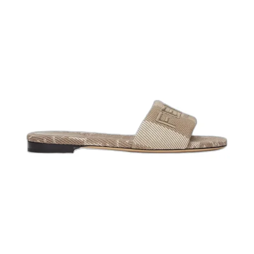 Sunshine Denim-Effect Jacquard Slides
