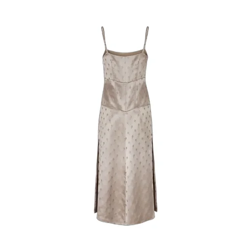 Floral Detailed Sleeveless Midi Dress