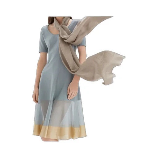 Ff-Jacquard Frayed Edge Scarf