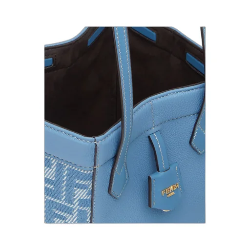 Origami Ff Jacquard Denim Mini Shoulder Bag