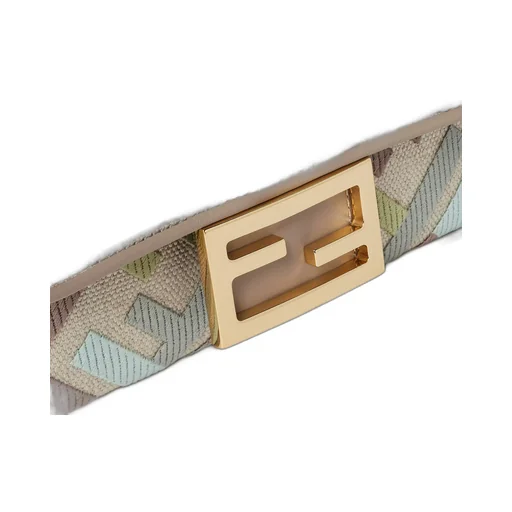 Baguette Ff Embroidered Mini Shoulder Bag