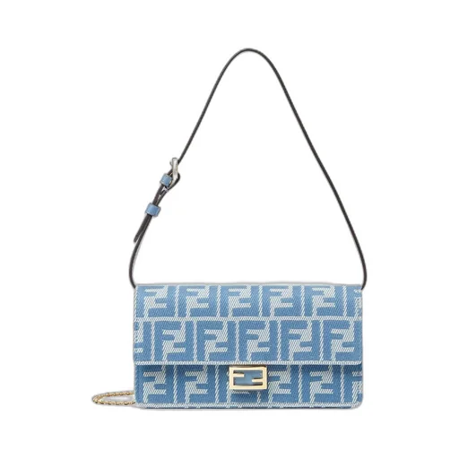 Baguette Ff-Jacquard Chained Wallet