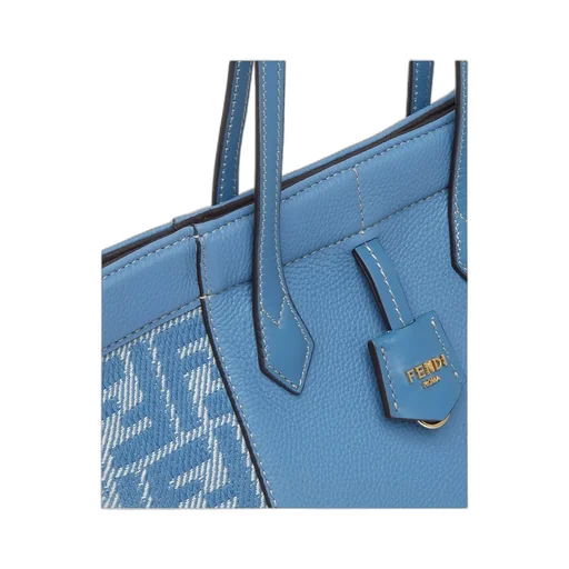 Origami Ff Jacquard Denim Mini Shoulder Bag