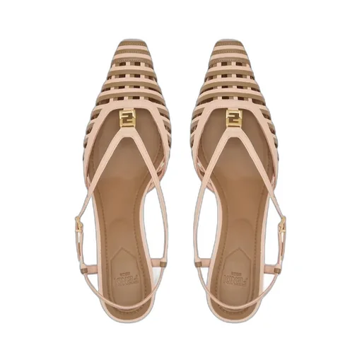 Ffold Low-Heeled Slingback Pumps