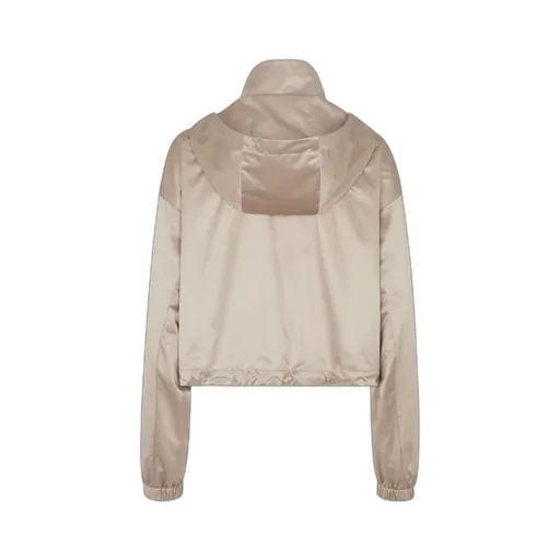 Hooded Drawstring Cropped Jacket