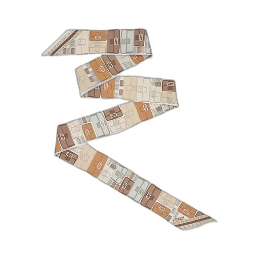 All-Over Baguette Motif Printed Two-Sided Bandeau