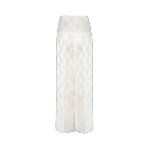 Floral Motif Wide-Leg Trouser