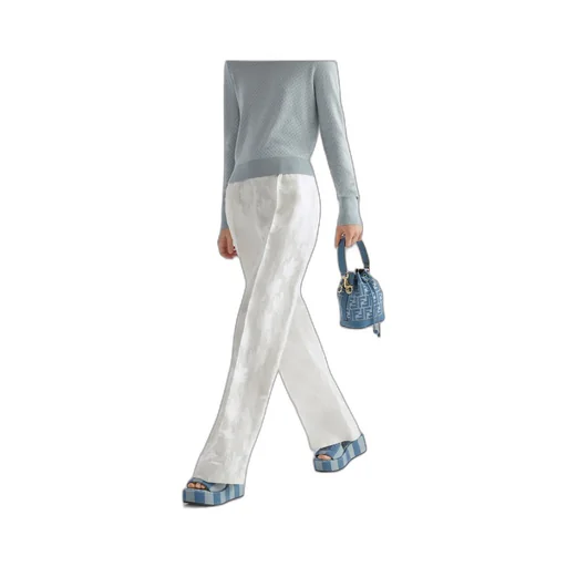 Floral Motif Wide-Leg Trouser
