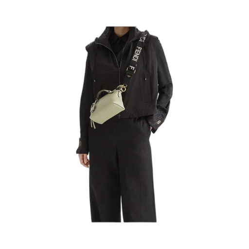 High-Neck Hooded Drawstring Gilet