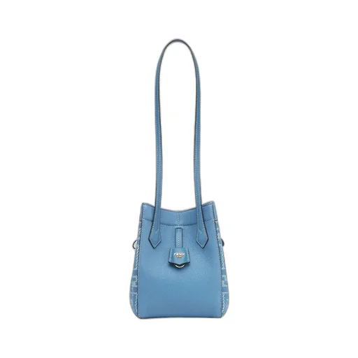 Origami Ff Jacquard Denim Mini Shoulder Bag