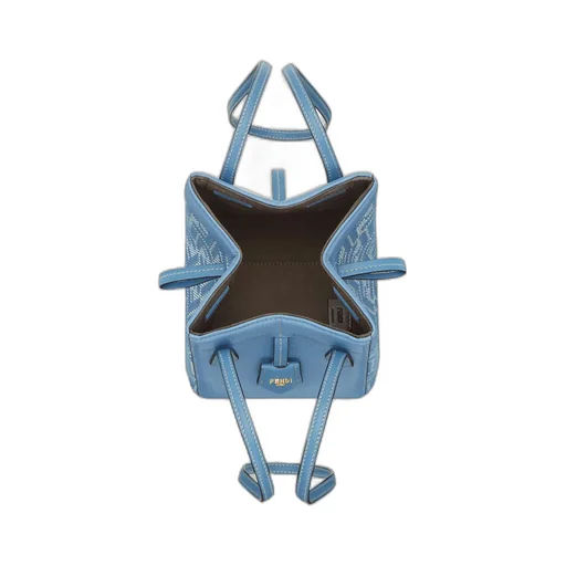 Origami Ff Jacquard Denim Mini Shoulder Bag