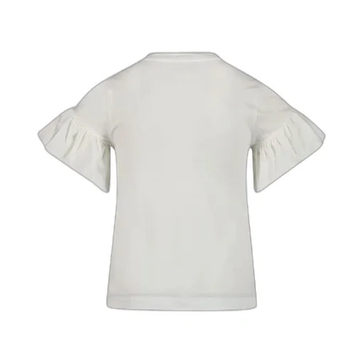 T-Shirt With Ruffled Cuffs And Squirrel Crest