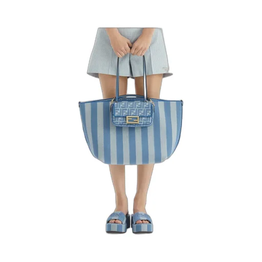 Ff Jacquard Chain-Linked Tote Bag