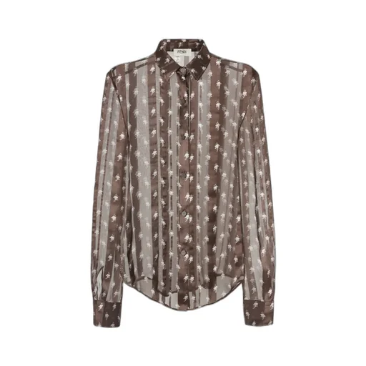 Floral Printed Semi-Sheer Shirt