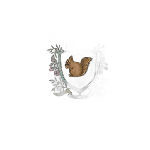 T-Shirt With Ruffled Cuffs And Squirrel Crest