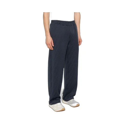 Ff-Embossed Straight-Leg Sweatpants