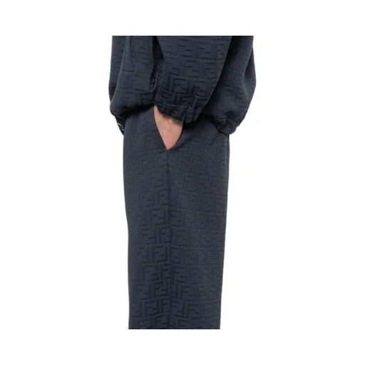 Ff-Embossed Straight-Leg Sweatpants