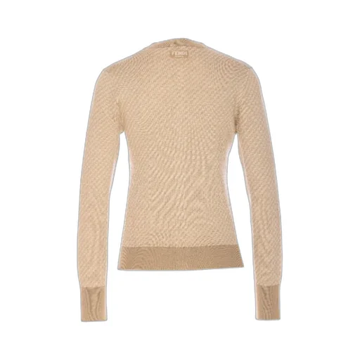 Crewneck Buttoned Knitted Cardigan