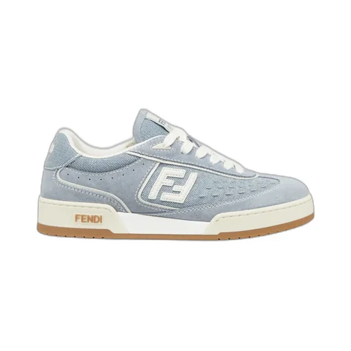 Fendi Match Denim Low-Top Sneakers