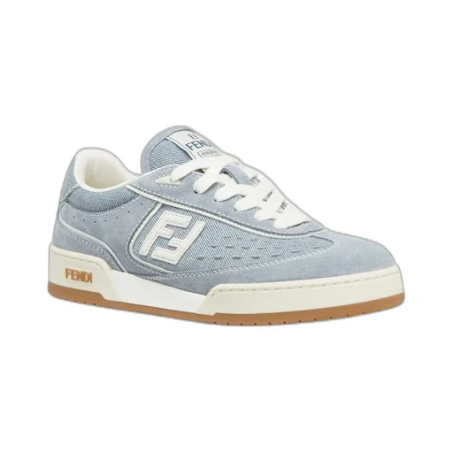 Fendi Match Denim Low-Top Sneakers