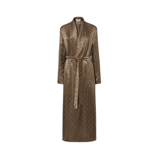 Jacquard Silk Robe Coat